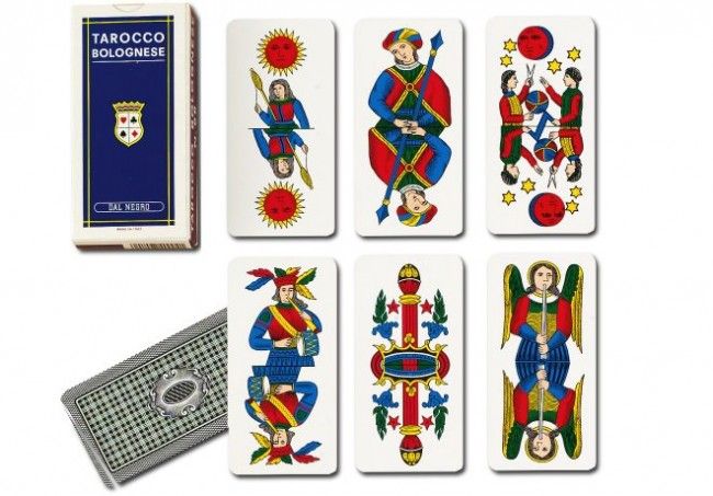 Tarot Tarocco Bolognese n88  (62 Cartas Juego Azul)...