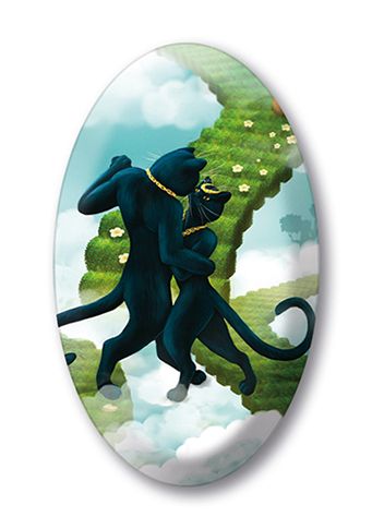 Tarot Magnet Black Cats (Lovers) (Sca)                ...