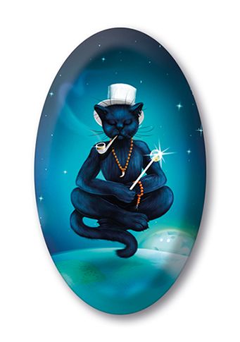 Tarot Magnet Black Cats (Magician) (Sca)