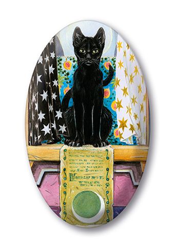 Tarot Magnet Pagan Cats (High Priestess) (Sca)