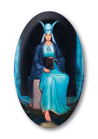 Tarot Magnet Silver Witchraft (High Priestess) (Sca)