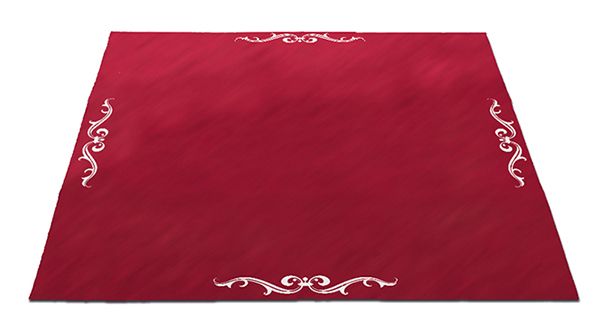 Tapete Terciopelo Lenormand 80 x 80 cm (Color: Rojo)...