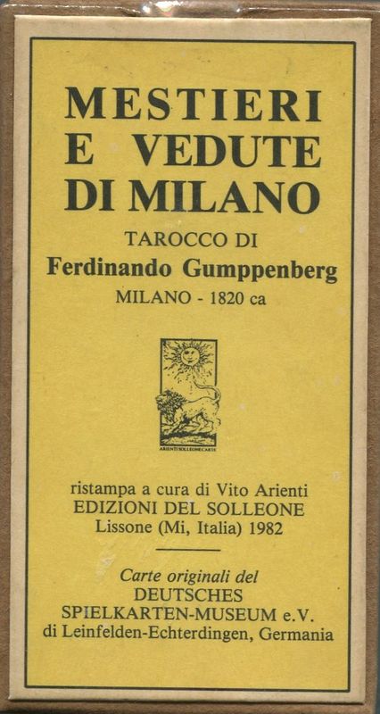 Tarot coleccion Mestieri e Vedute di Milano -...