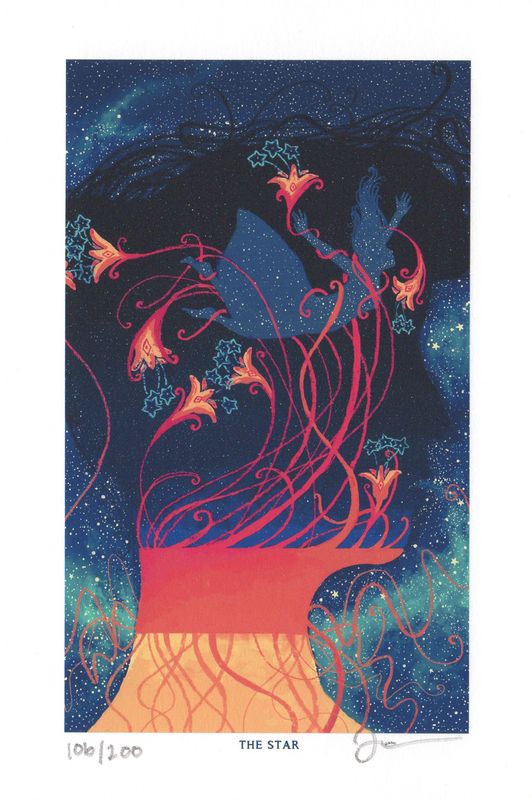 Postal Prisma Visions Tarot - James R.Eads - The Star...
