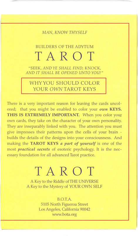 Tarot coleccion Builders of the Adytum (B.O.T.A.)(22...