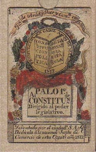 Cartas Baraja espaÃ±ola Constitucion de Cadiz siglo...