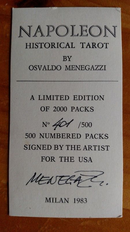 Tarot Coleccion Napoleon Historical Tarot - Osvaldo Menegazzi (1983) (Firmado) (Numerado 401/500) (IT)